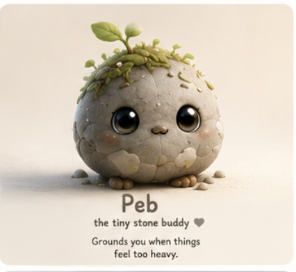 Peb — the tiny stone buddy